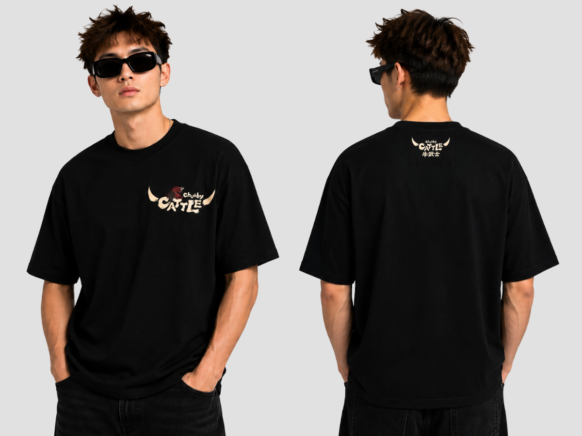 Chubby Cattle Signature Black Tee