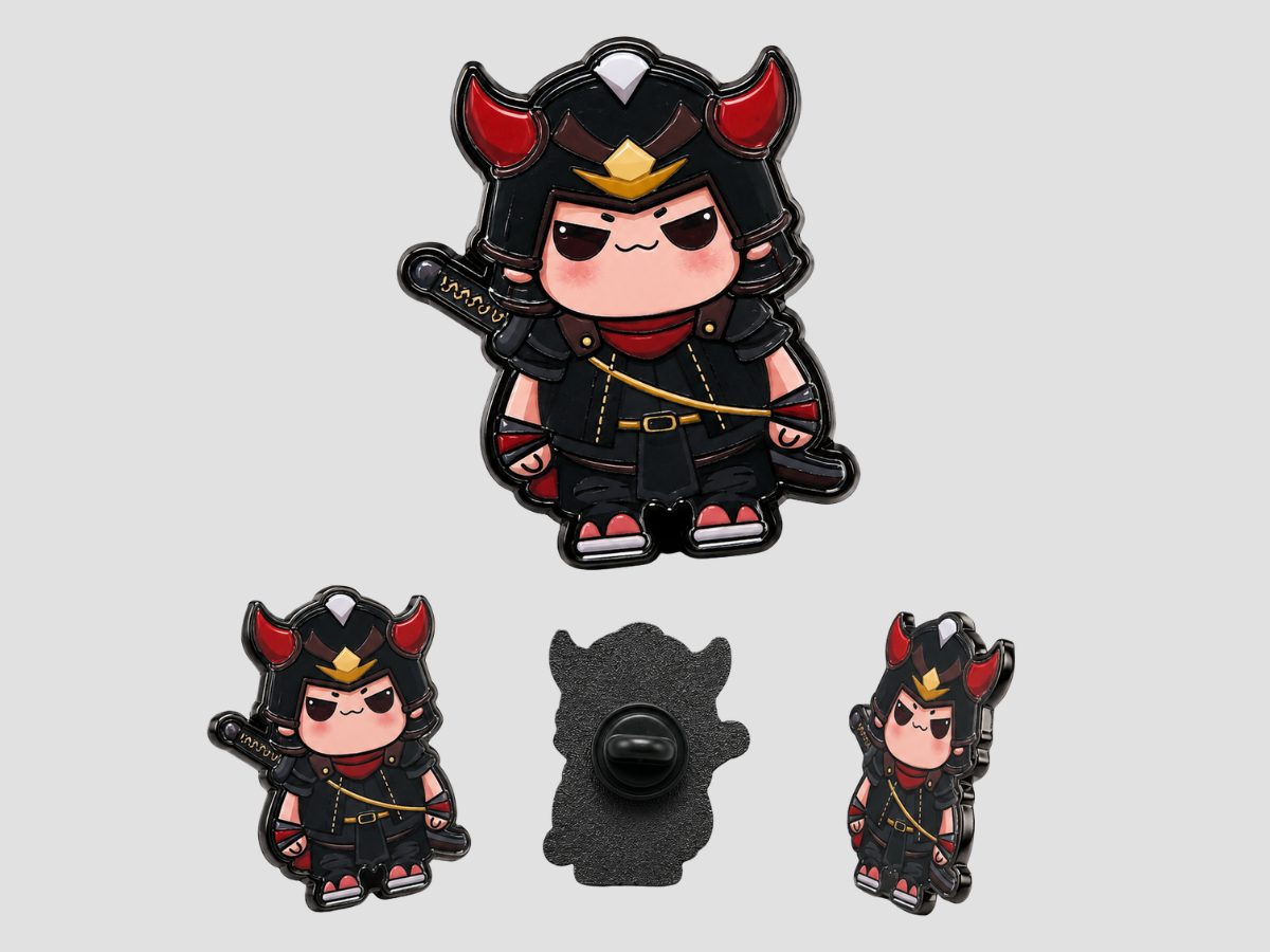Chubby Samurai Enamel Pin